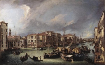リアルト橋を背景にした大運河 カナレット ヴェネツィア Oil Paintings